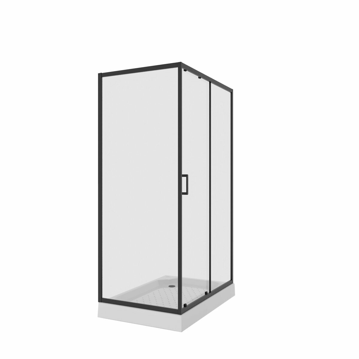 Душевой уголок Niagara Nova 68120812BLACK 120х80 стекло прозрачное профиль черный без поддона