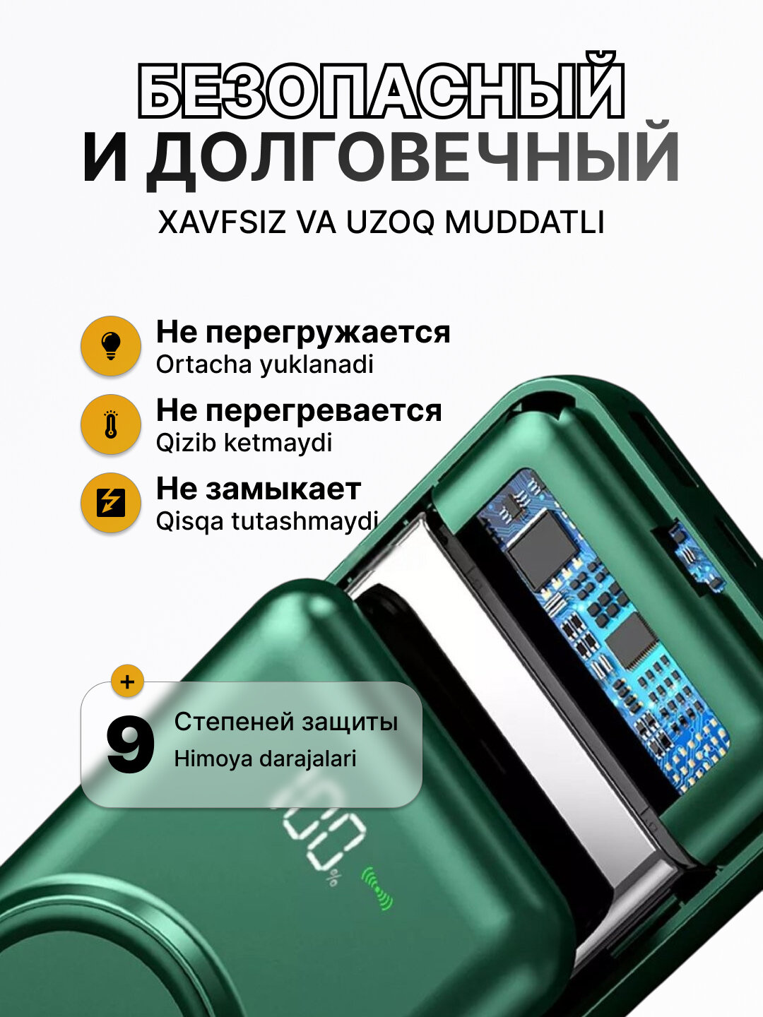 Повербанк iPhone android, Power bank внешний аккумулятор, 10000, 20000, 30000 — фото 1