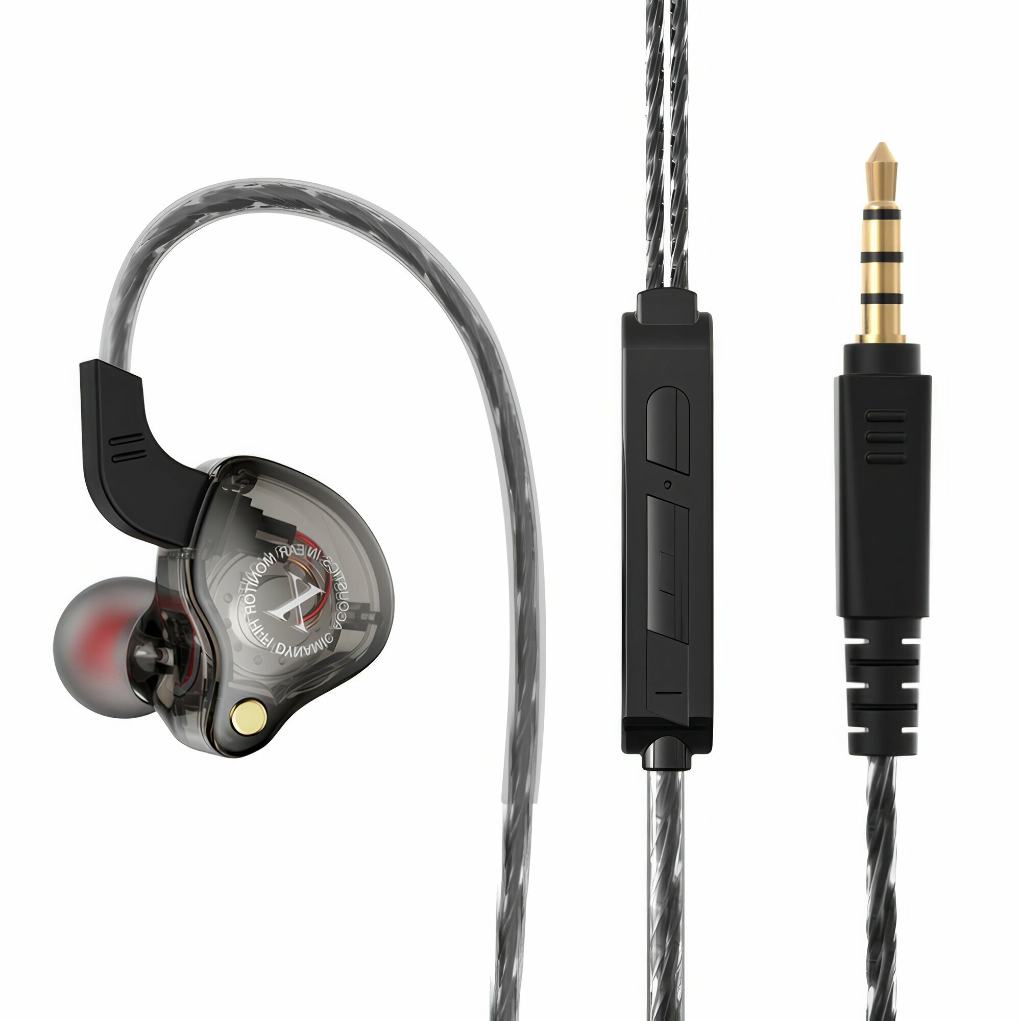Наушники вкладыши TECH HIFI X2 3.5 мм mini jack, прямой штекер, черный