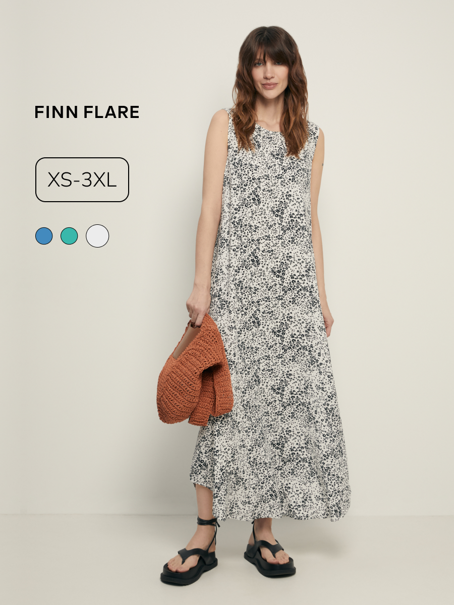 Сарафан FINN FLARE Миди, размер S(170-88-94), белый