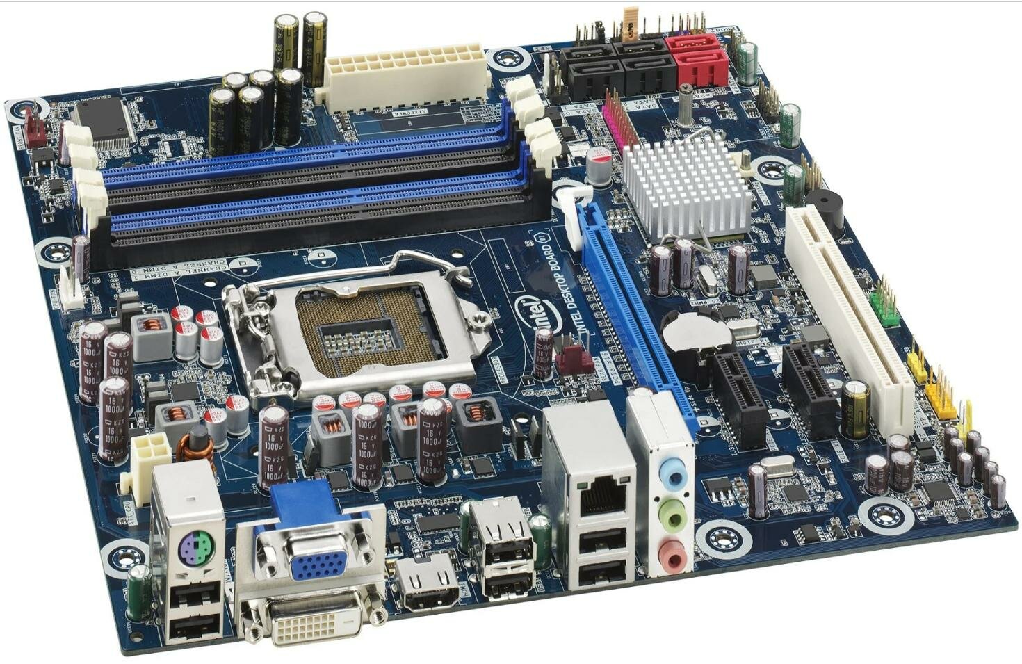 DH55TC Intel LGA1156 4 слота памяти материнская плата
