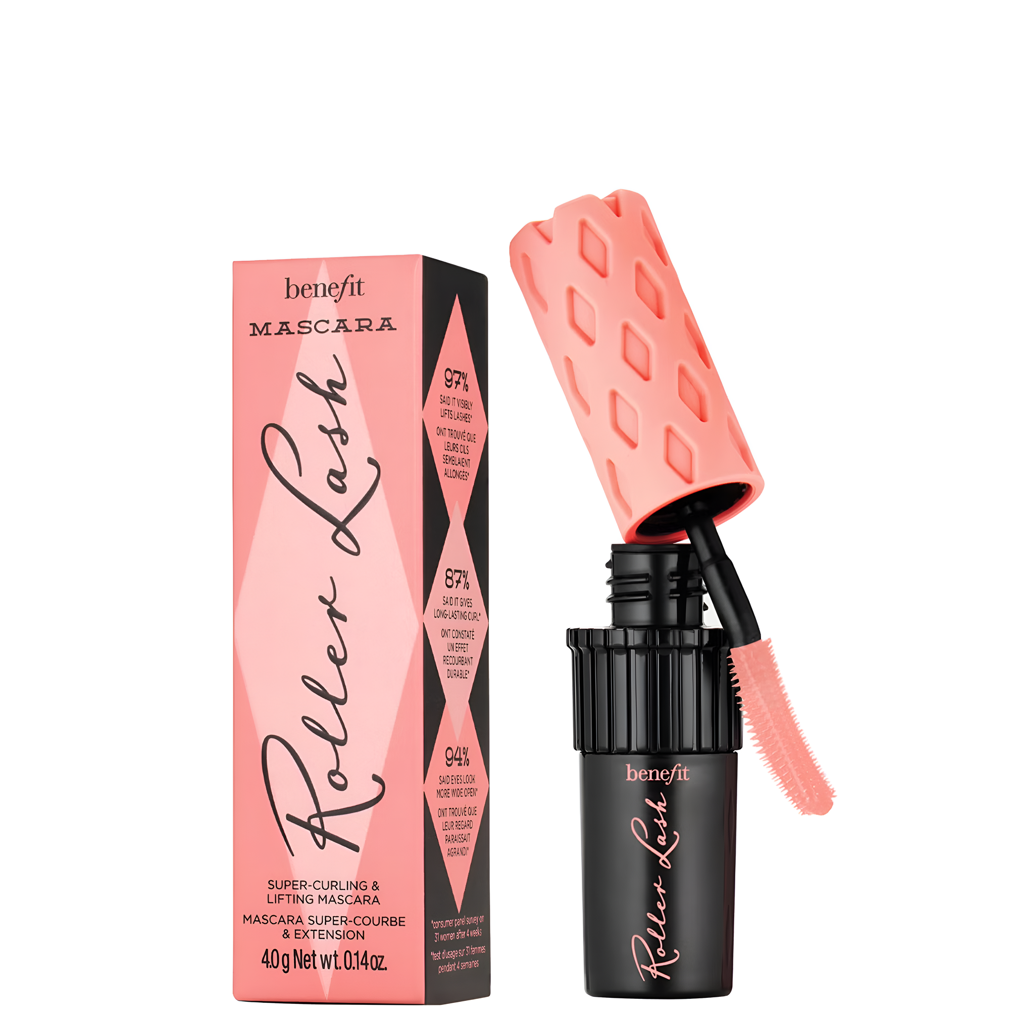 Тушь для ресниц benefit Roller Lash Lifting and Curling Mascara Mini - Black 4g — фото 1