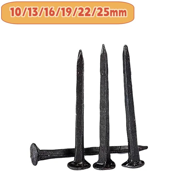 10/13/16/19/22/25 мм 50/100 шт. черные гвозди для обуви маленькие квадратные железные гвозди гвозди для обуви гвозди для обуви 13mm 100pcs