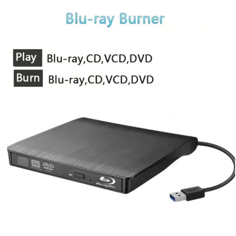 Внешний оптический привод CENULIN USB 3.0, Blu-ray burner