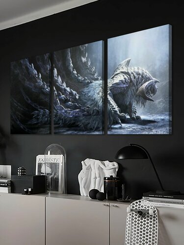 Изображение товара Картина на стену модульная Monster Hunter Wilds, 150 см х 70 см