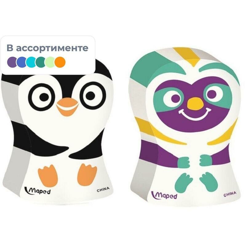 Ластик фигурный Maped Ergo fun multi color 2 шт ассорти