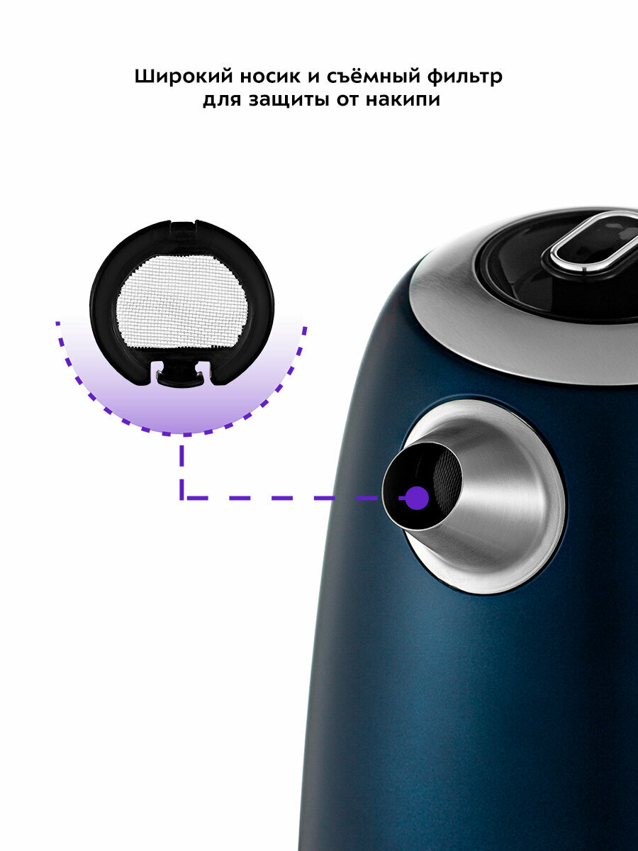 Чайник Kitfort КТ-6121-3 синий — фото 1