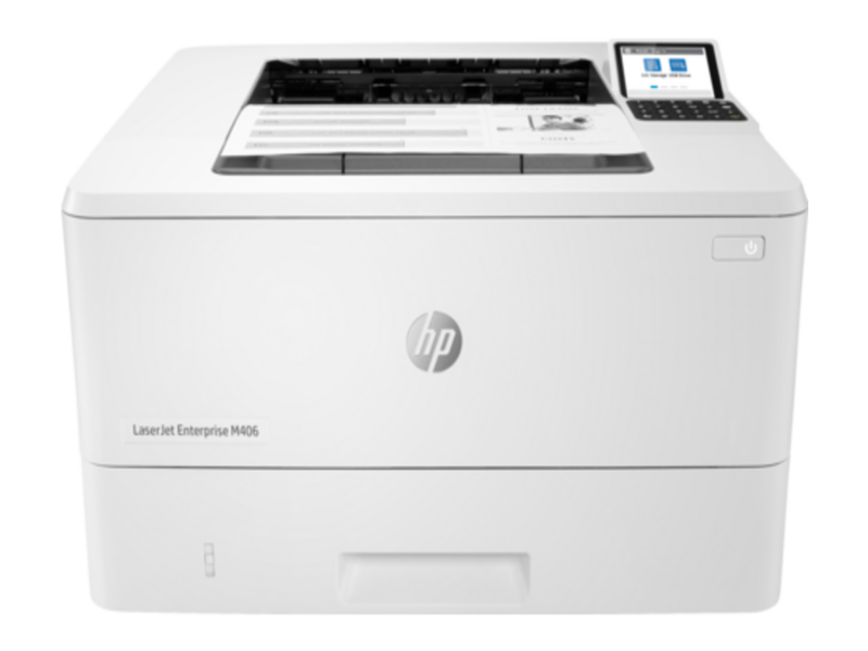 Принтер LaserJet Enterprise M406dn (A4 1200dpi 38ppm (40 high speed) 1Gb 2trays 100+250 USB/GigEth Duplex cart. in box 3000 drivers/software not included)