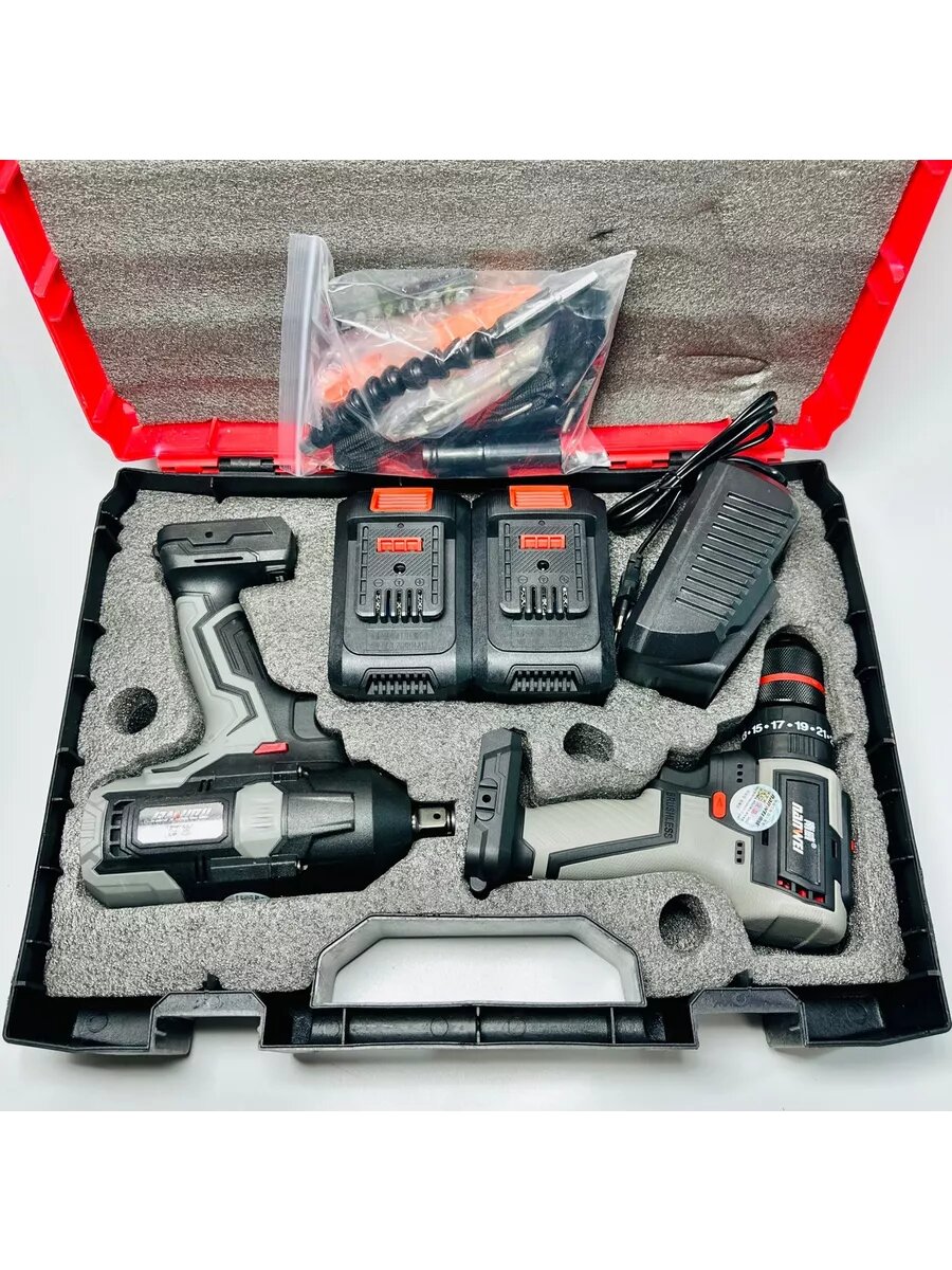 Набор шуруповерт и гайковерт Nanwe 7,5 Ач — фото 1