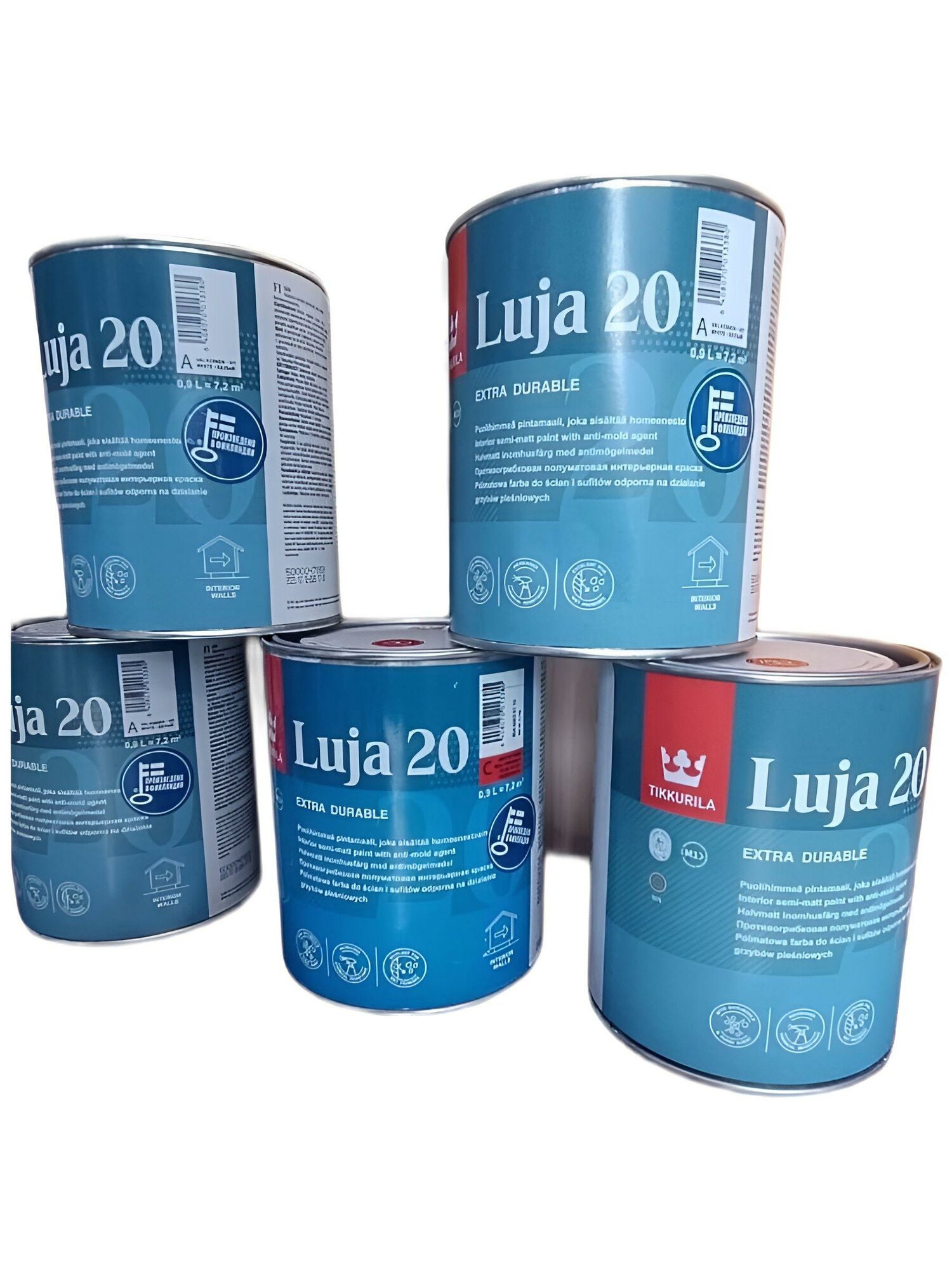Краска интерьерная Tikkurila ЛУЯ 20 Финская, полуматовая, моющаяся