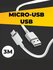 Кабель Micro USB для зарядки (3м) / Провод Micro USB / Белый