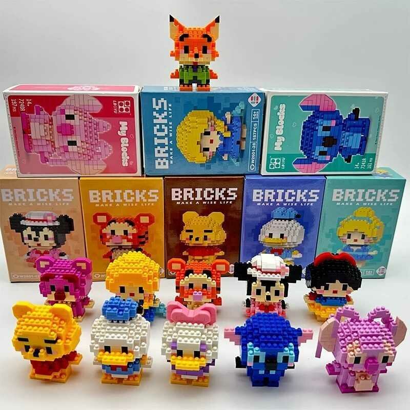 Мини-нано-конструктор в стиле персонажей Disney bricks Брикс . Развивает внимание, мелкую моторику и воображение. — фото 1