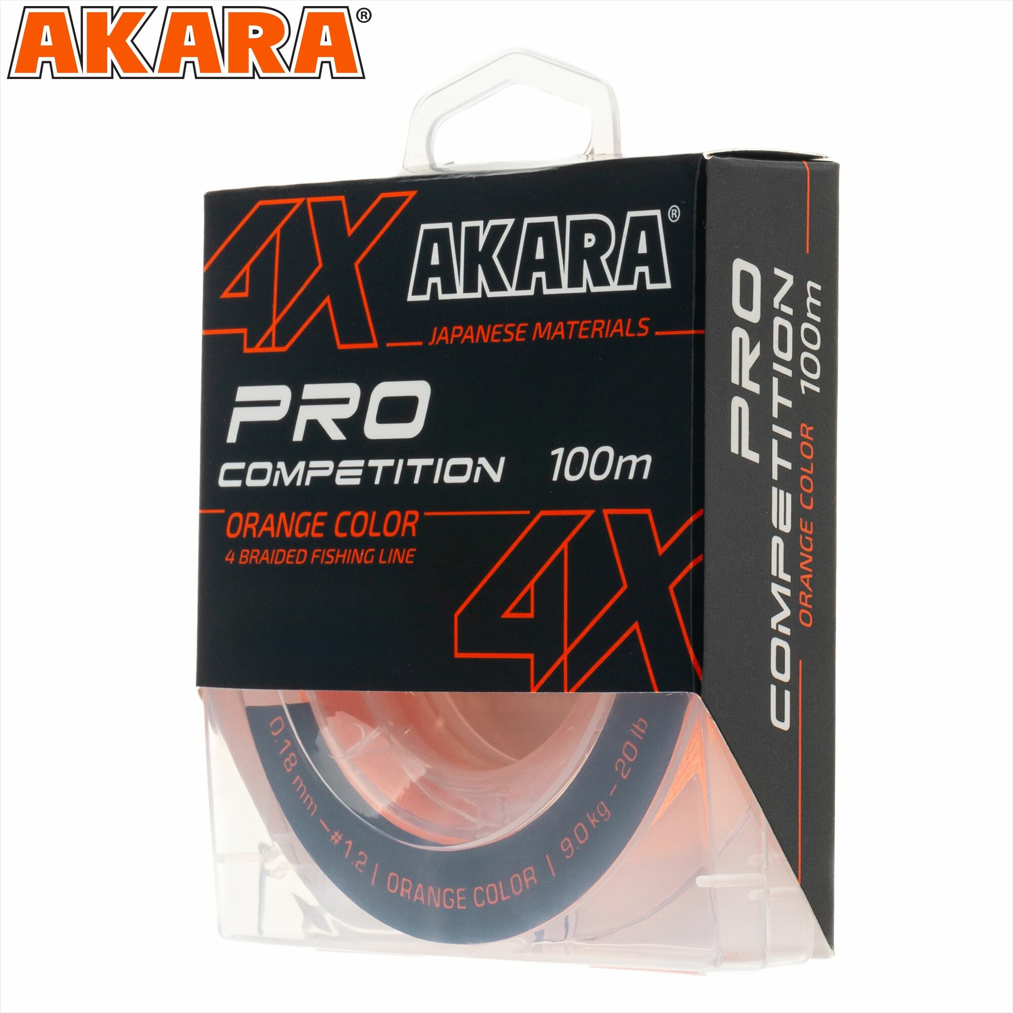 Шнур плетеный Akara Competition PRO Orange 100 м 0,14