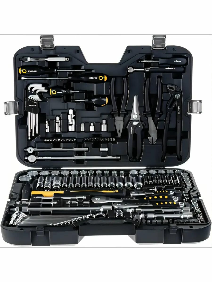 Набор инструментов Inforce 150 пр. 1/2",3/8",1/4", Проф.