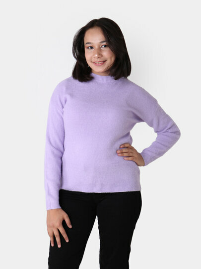 Свитер размер One Size, , сиреневый