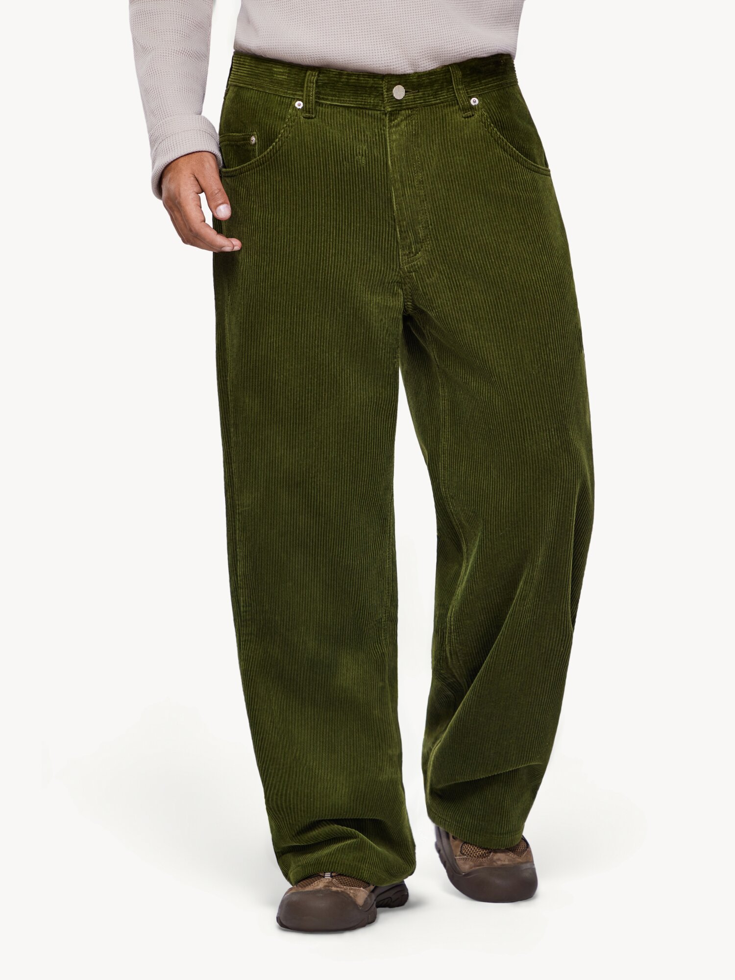 Брюки MUTED из вельвета, размер 3XL, темно-зеленый — фото 1