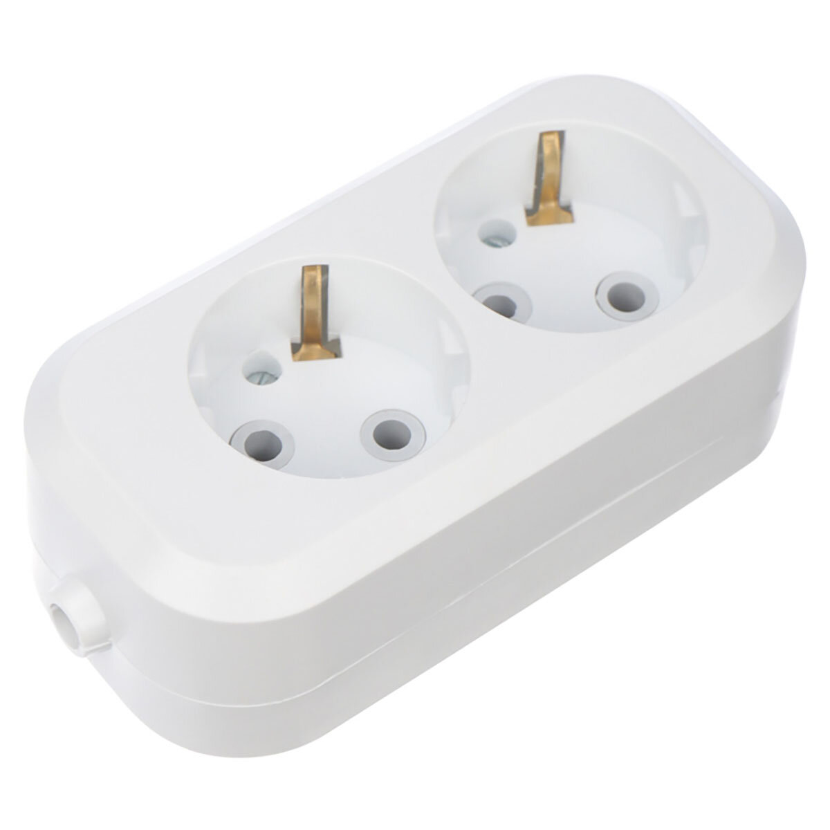 Колодка розеточная Rexant 2 гнезда с заземления 16 А белая