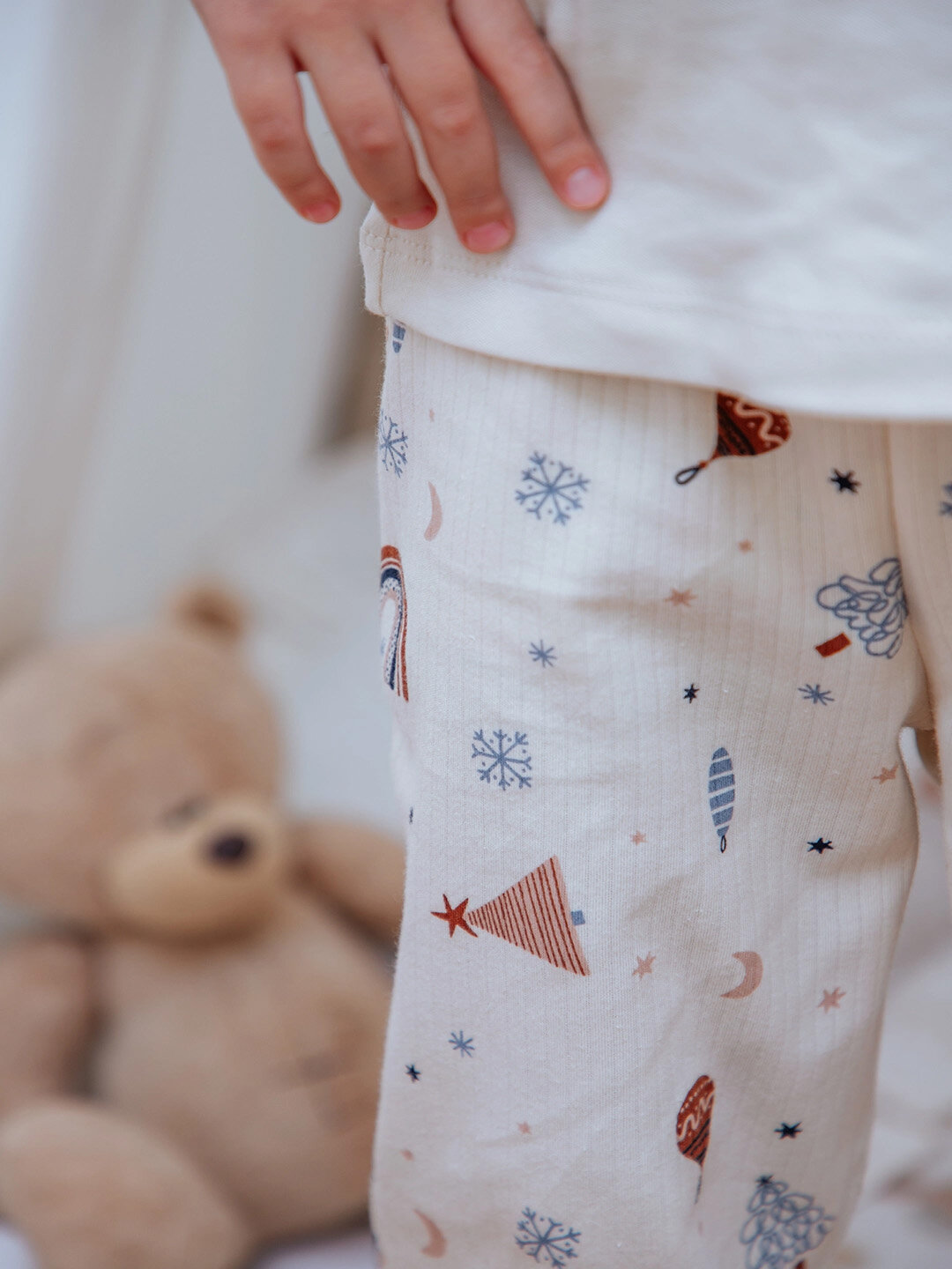 Пижама neo, размер 122, бежевый/серый — фото 1