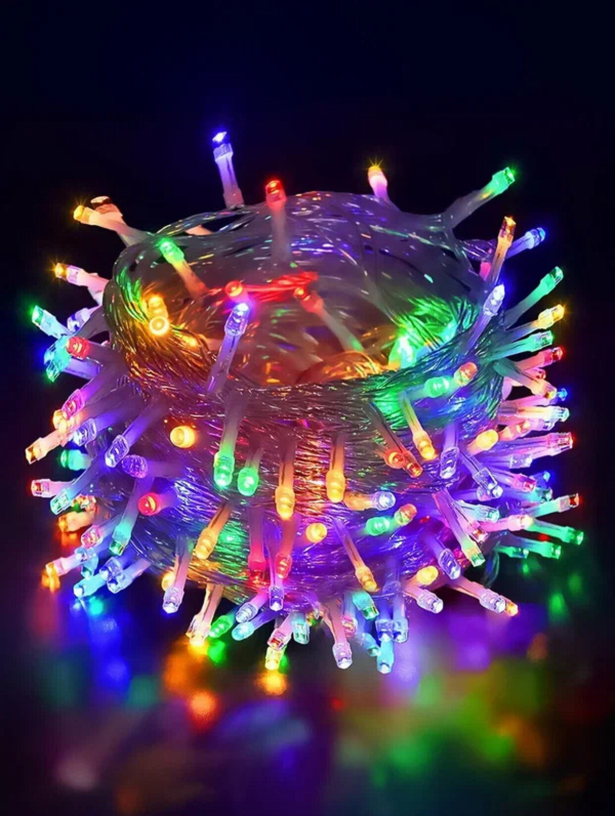 Гирлянда разных размеров и цветов, отличное праздничное украшение к Новому году! 8М