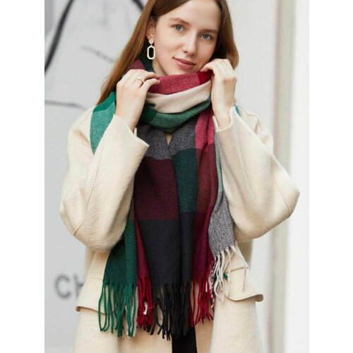 фото Палантин cashmere кашемир для женщин, зеленый/розовый