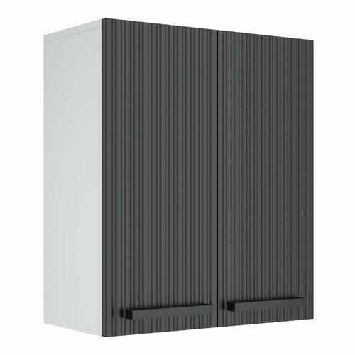 Кухонный шкаф навесной 60x68x286 см МДФ цвет черный фрезеровка 7990₽