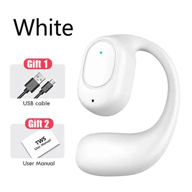 Беспроводные наушники костной проводимости White