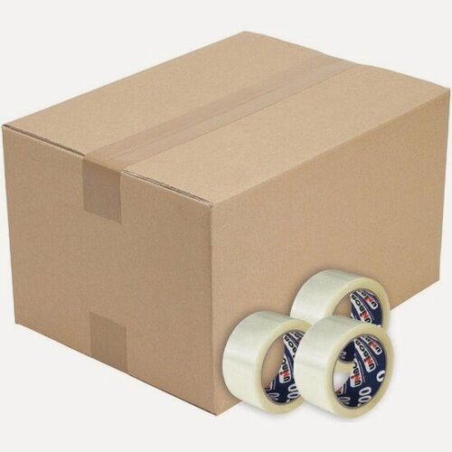 Изображение товара Клейкая лента упаковочная Unibob 48 мм x 66 м, 45 мкм, прозрачная. 36 рулонов