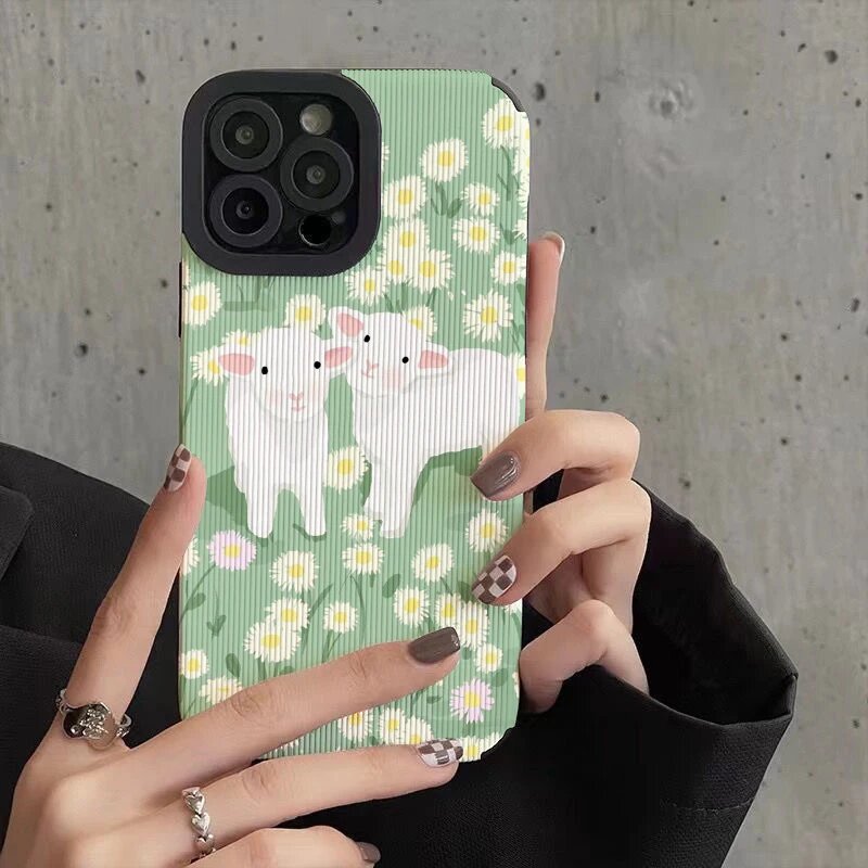 Чехол для телефона с милой овечкой для iPhone 11, чехол 14 Pro Max 15, 16 Pro Max, чехол для iPhone 13, 1, For iPhone 15 Pro — фото 1