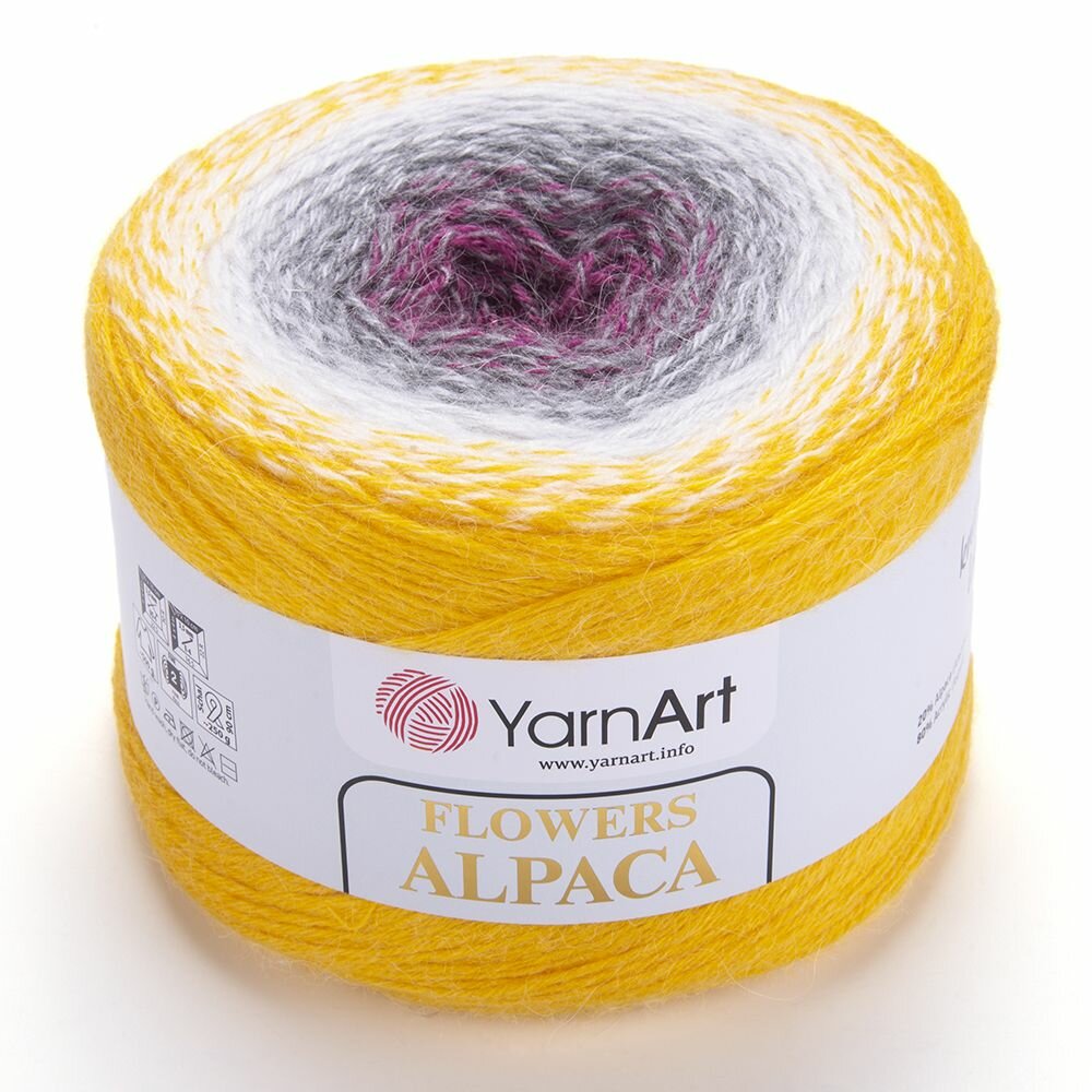 Пряжа YarnArt Flowers Alpaca цвет 403 (250г/940м, упаковка 2 мотка)