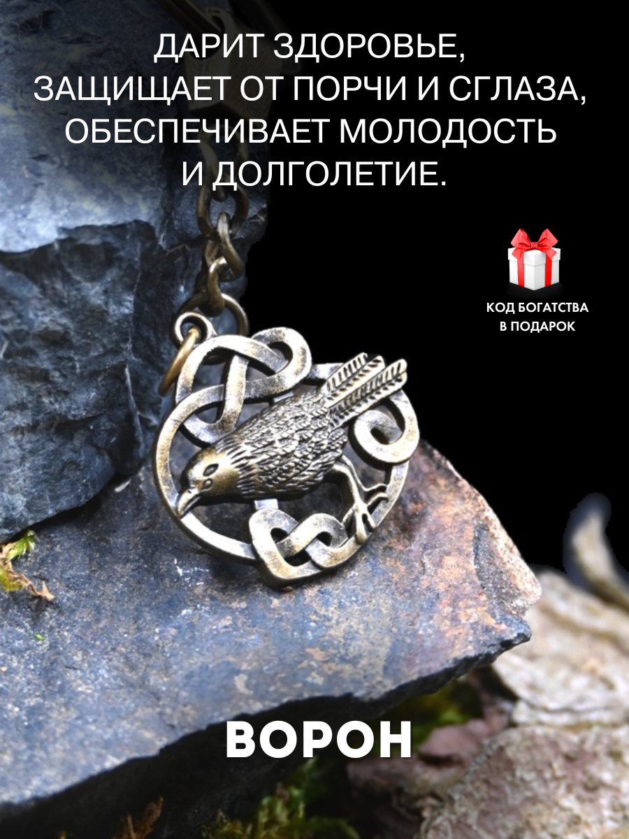Славянский амулет Ворон  оберег здоровья  талисманы для женщин и мужчин  символ мудрости