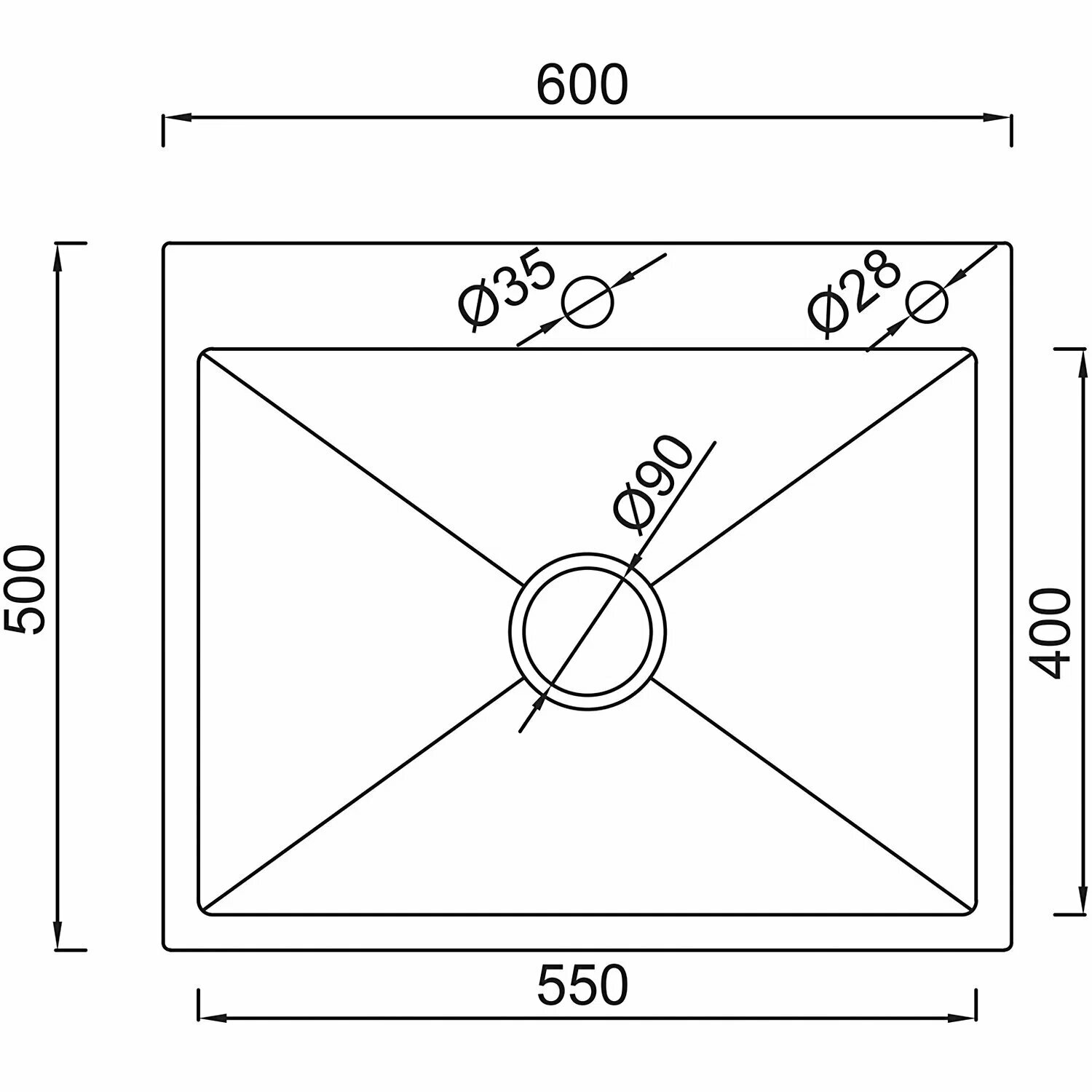 Мойка для кухни Gappo с коландером GS6050-3, нержавеющая сталь, сатиновое золото — фото 1