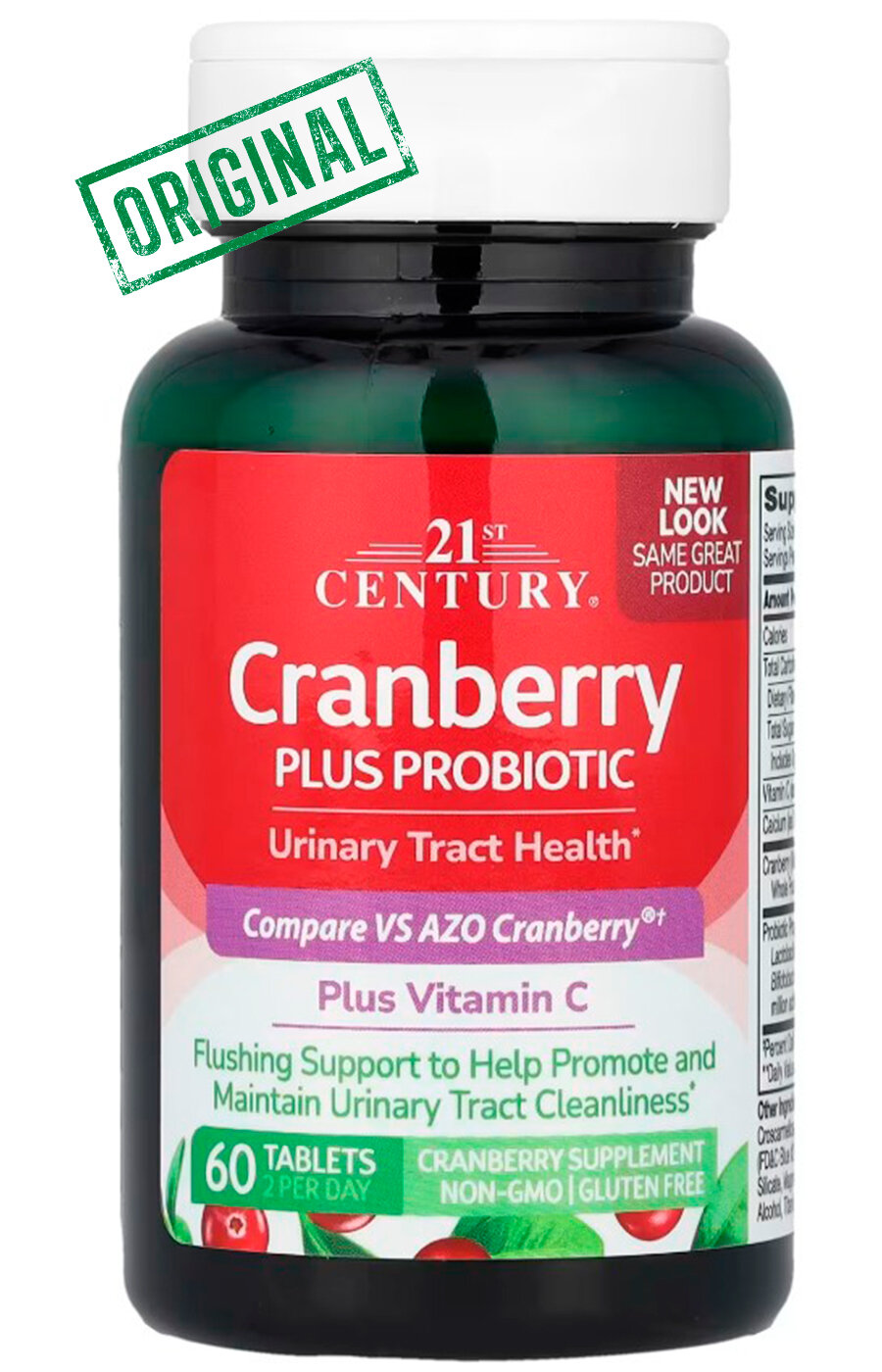 21st Century Cranberry Plus Probiotic комплекс клюквы и пробиотиков для укрепления иммунной системы 60 таблеток