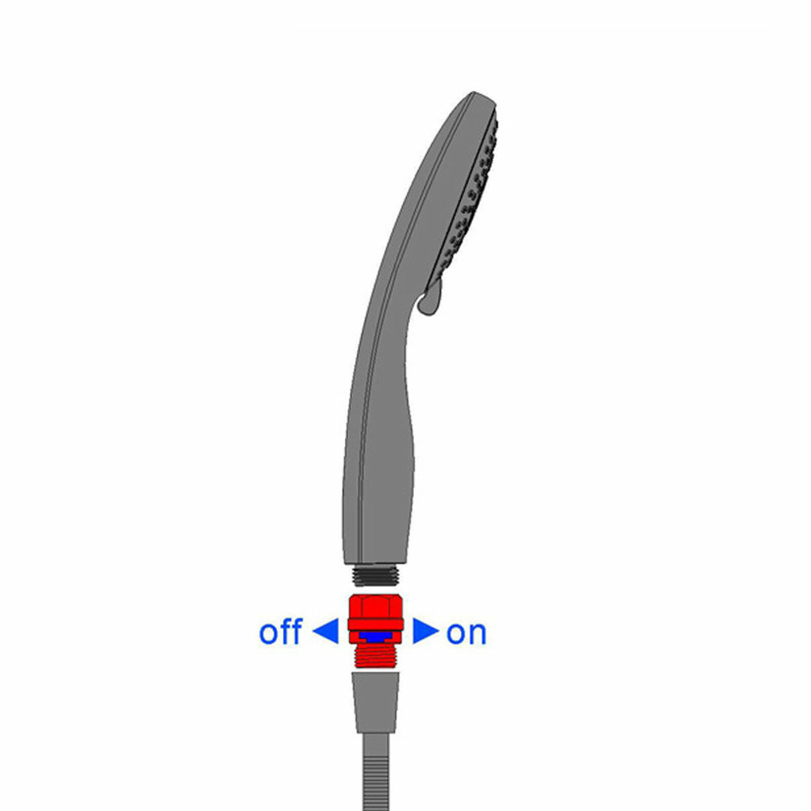 Изображение Регулируемый душ для напорного клапана регулирования расхода воды Регулировка объема воды