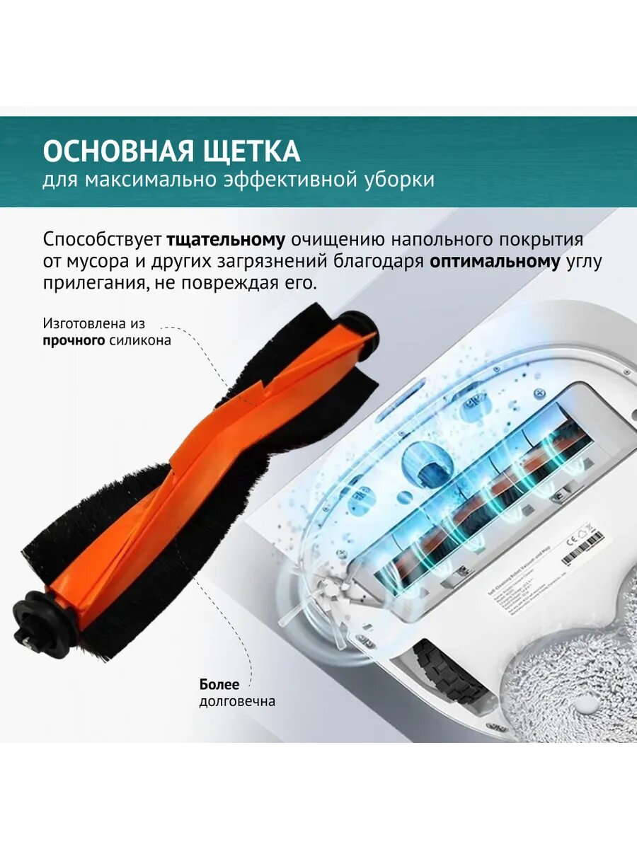 Картинки Основная щетка для робота-пылесоса Xiaomi, Dreame Bot L10s Ultra, Prime, Mijia Omni, X10 Plus, S10+, B101GL, B101CN