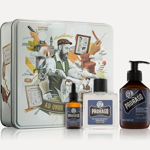 Изображение товара Подарочный Набор для Ухода за Бородой и Усами PRORASO AZUR LIME