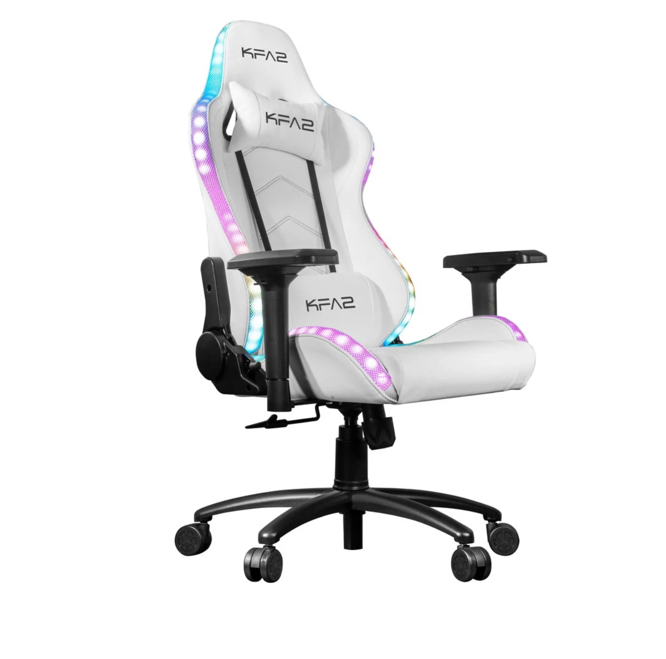 Игровое кресло KFA2 "Gaming Chair 01", RGB, с подсветкой, белое