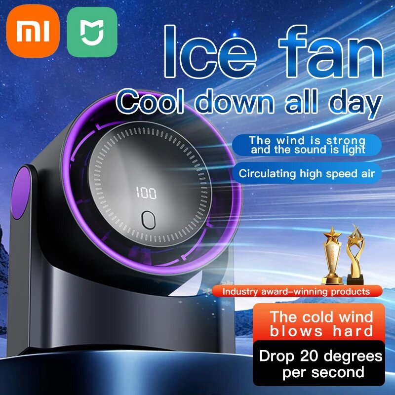 Картинки Xiaomi MIJIA Бесшумный Портативный Вентилятор, Бежевый