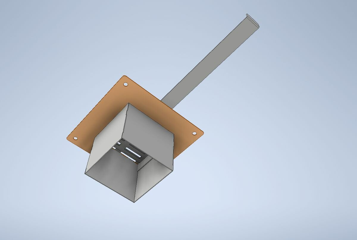 Приточная вентиляция под печью для бани модель 03 — фото 1