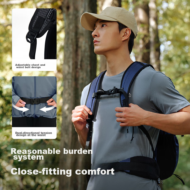 Рюкзак Pelliot, Outdoor Hiking Backpack Large Capacity Travel Bag Lightweigh, большая вместимость, для путешествий, для активного отдыха, городской, лёгкий, унисекс, темно-серый