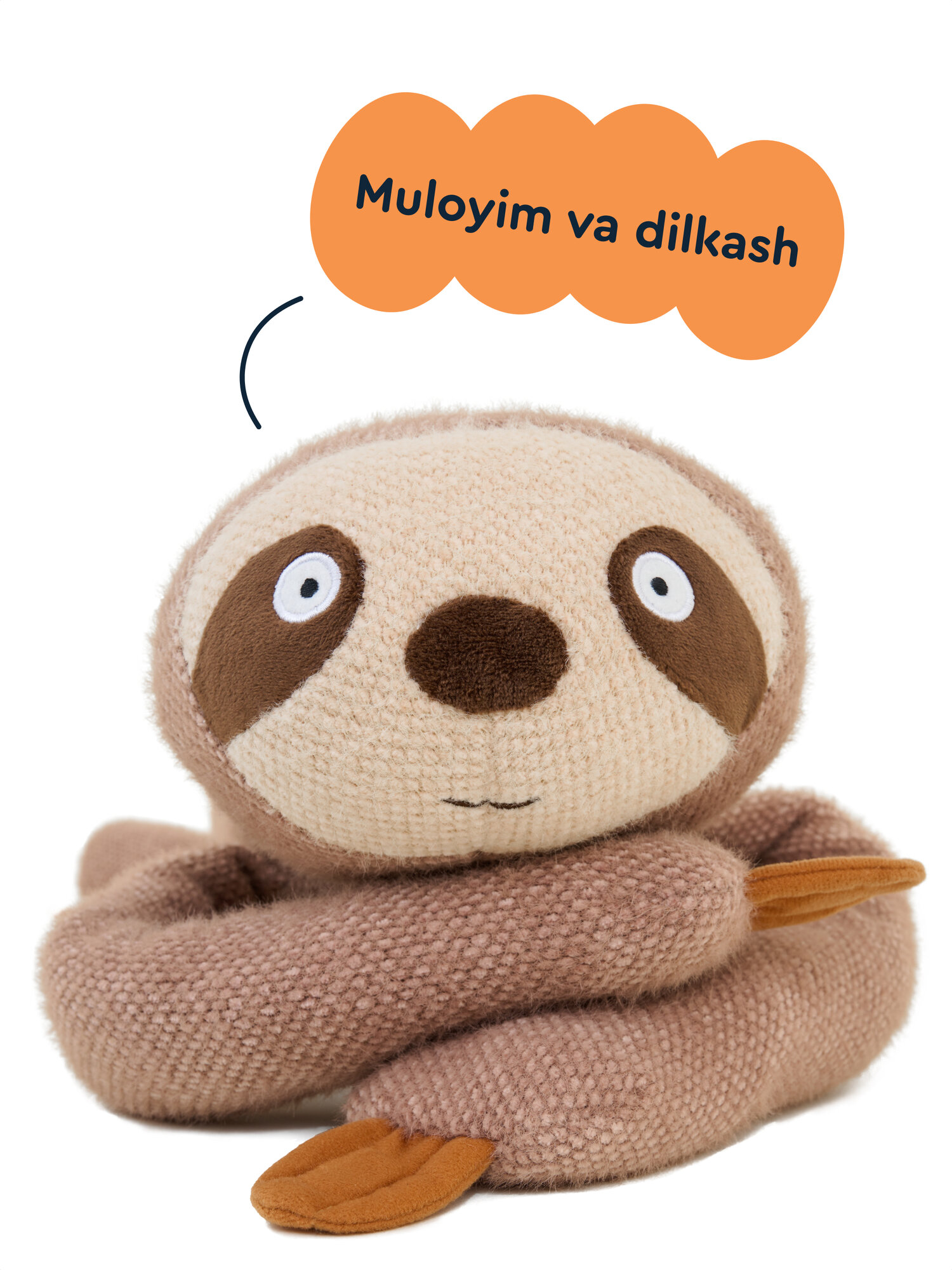 Мягкая плюшевая игрушка Ленивец Лаппи из Плюшвиля, JUNION, 70х25, цвет бежевый — фото 1