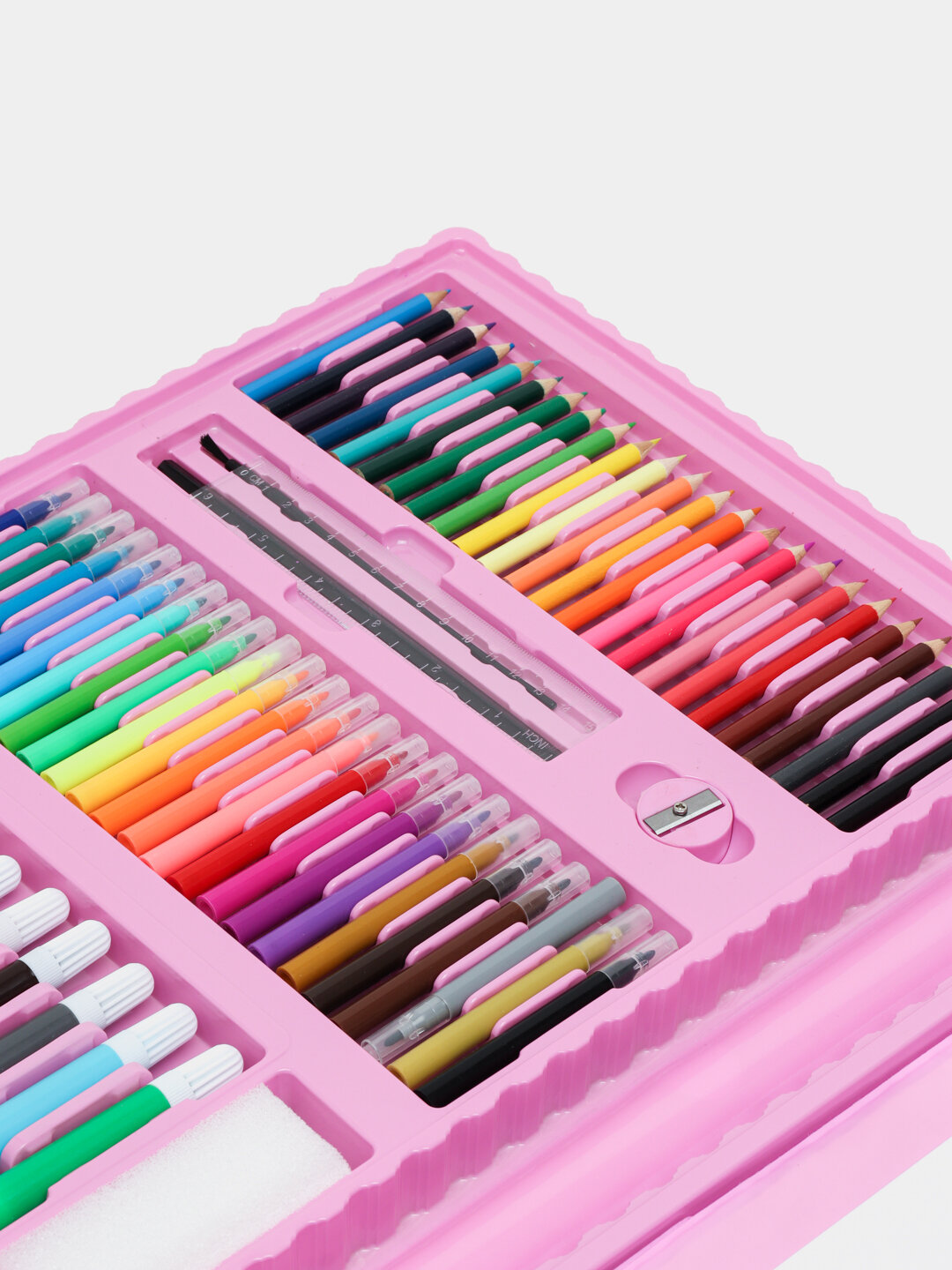 Набор для рисования, 208 предметов, карандаши, фломастеры, краски — фото 1