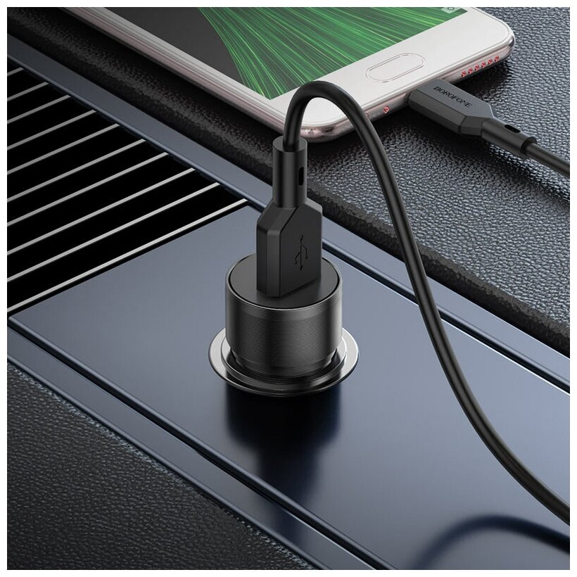 Зарядное устройство BOROFONE Wisdom BZ19A, 18 W, с кабелем USB-C/Micro-USB — фото 1