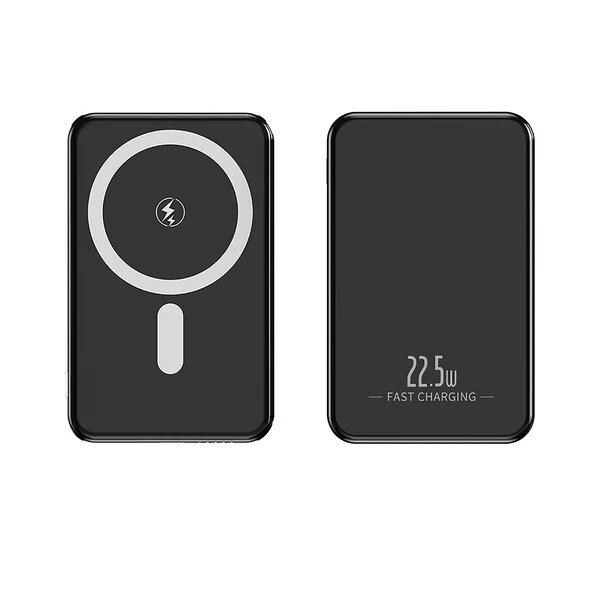 Повербанк MagSafe, 5000mAh, беспроводная зарядка, быстрая зарядка 22.5W, алюминиевый корпус, black