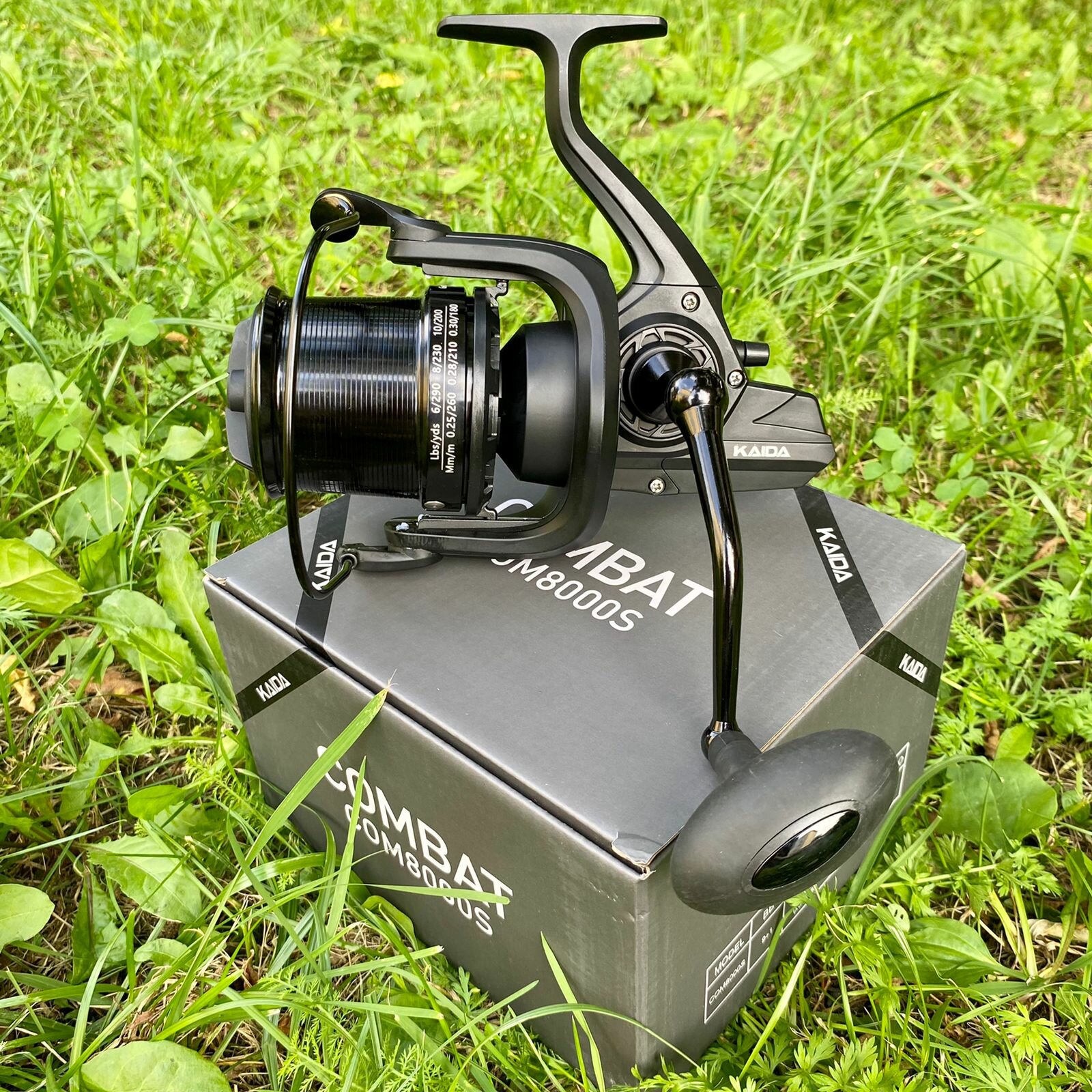 Карповая катушка Kaida Combat 8000S, безынерционная с быстрым фрикционом