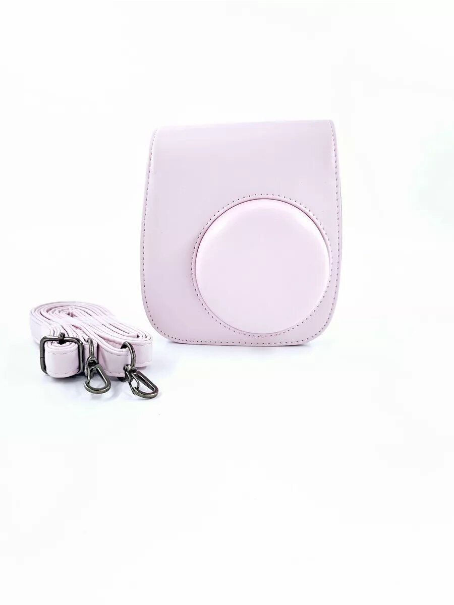 Чехол для фотоаппарата Instax mini 12 с кармашком, ударопрочный, с ремешком, магнитная застежка — фото 1