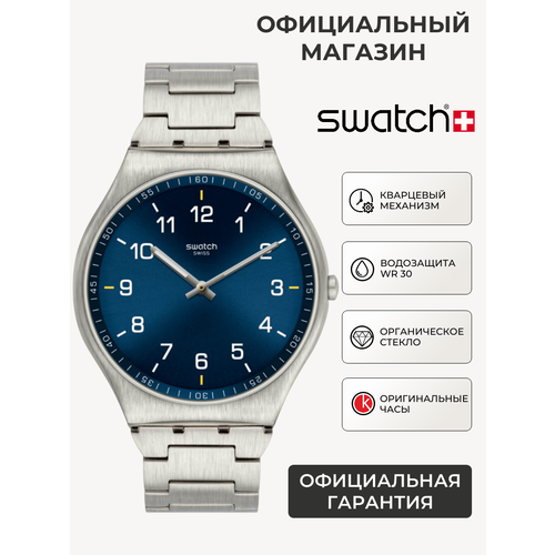 фото Наручные часы swatch athos, серый/синий