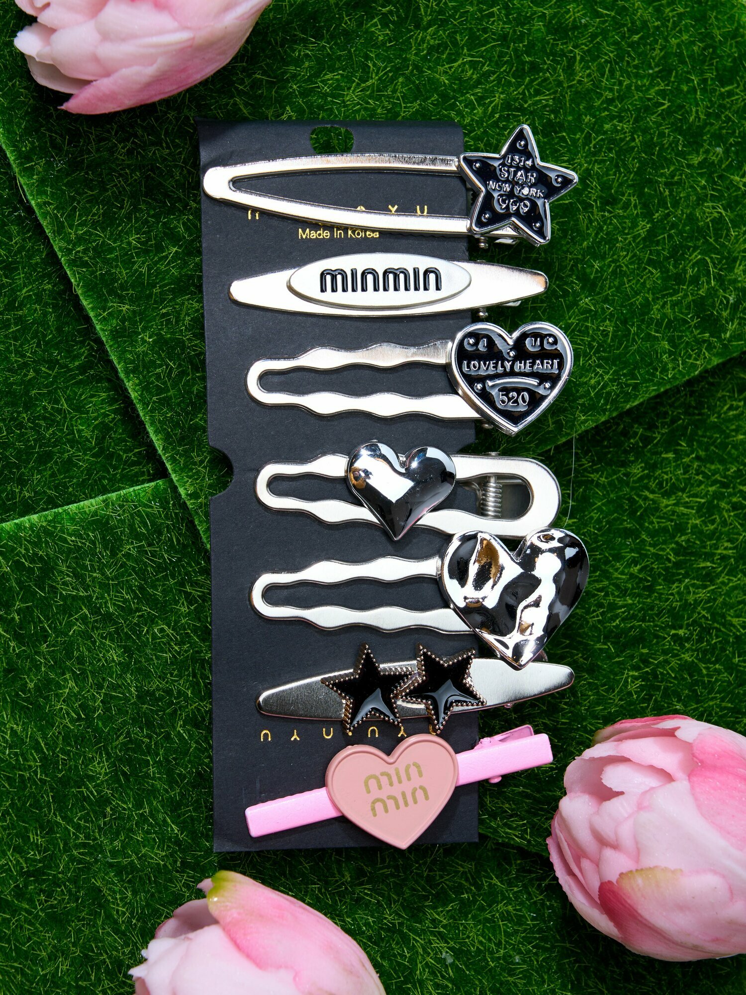 Заколки для волос розовый