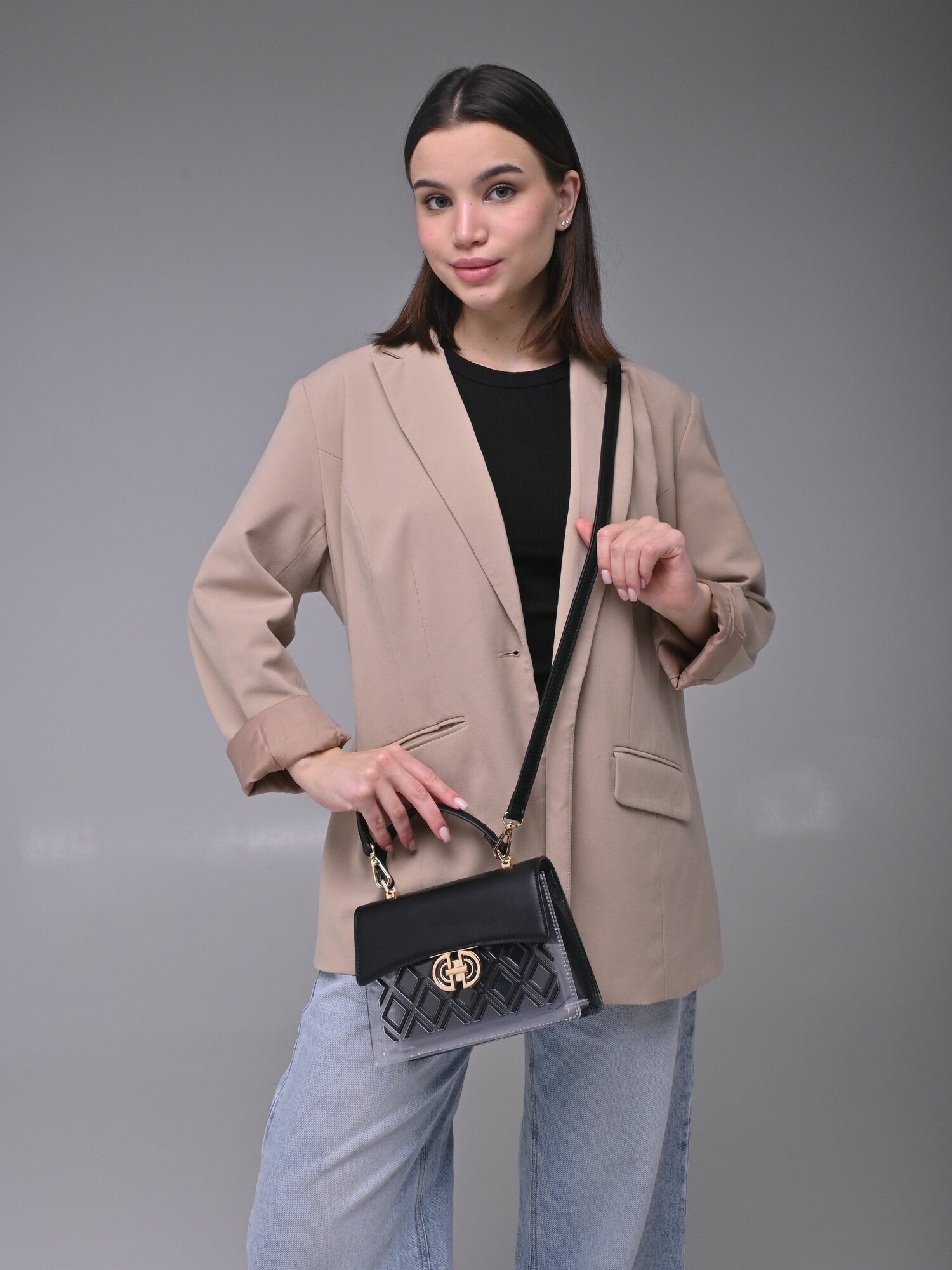 Сумка тоут Daniele Patrici, черный/золотистый — фото 1