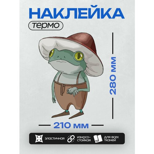Термонаклейка на одежду DTF / Разные животные / Лягушки и жабы / Лягушка в шляпке