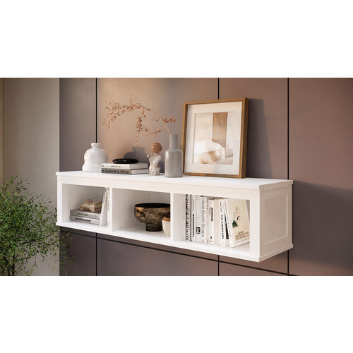 фото Полка навесная с 3 секциями хемнэс hemnes/ кымор, белая, 148х34см лузалес